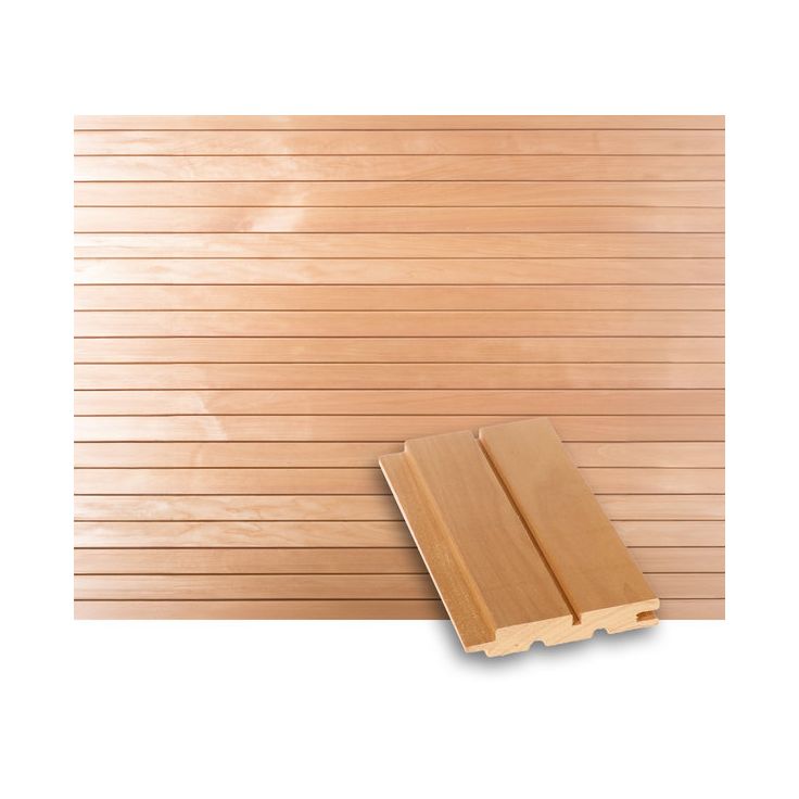 Valeurapaneeli/saunapaneeli Tuuli Sauna STS4, 15x90mm, haapa, lämpökäsitelty