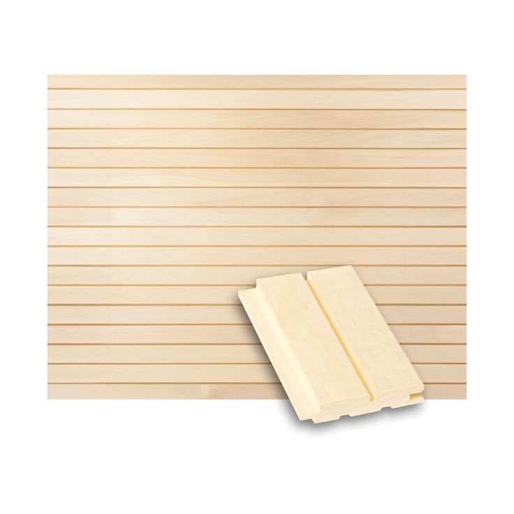 Valeurapaneeli/saunapaneeli Tuuli Sauna STS4, 15x90mm, haapa, puuvalmis