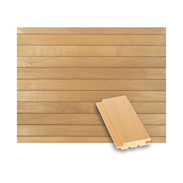 Saunapaneeli Tuuli Sauna STS4, 15x70mm, haapa, lämpökäsitelty