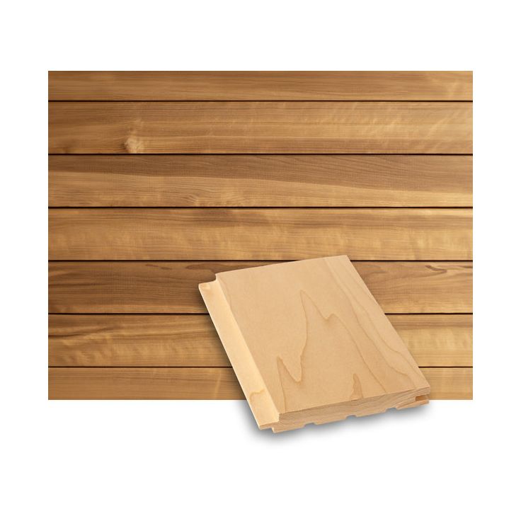 Saunapaneeli Tuuli Sauna STS4, 15x120mm, haapa, lämpökäsitelty