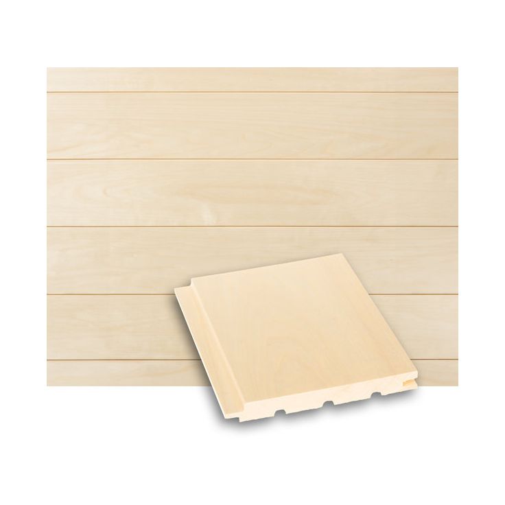 Saunapaneeli Tuuli Sauna STS4, 15x140mm, haapa, puuvalmis