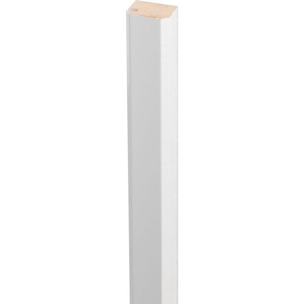 Sisustuspaneelin päätelista Lundbergs Solliden 19x25x824mm MDF valkoinen 2kpl/pkt