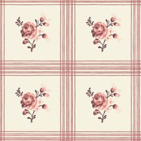 Tapetti Långelid/Von Brömssen Rose, 0.53x10.05m, non-woven