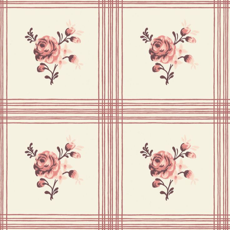 Tapetti Långelid/Von Brömssen Rose, 0.53x10.05m, non-woven