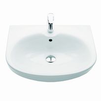 Pesuallas Ido Glow 560, ylivuotosuojalla, hanareikä keskellä