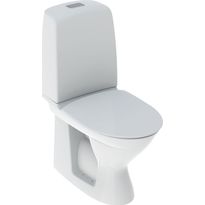 WC-istuin IDO Standard, piilo-S-lukko, 2-huuhtelu, huuhtelukaulukseton, sis. kansi