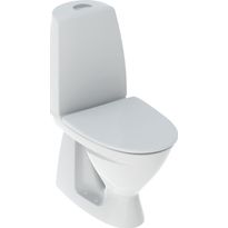 WC-istuin IDO Basic, piilo-S-lukko, 2-huuhtelu, istuinkannella