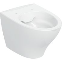 Seinä-WC-istuin IDO Glow Modern Rimfree, huuhtelukaulukseton, 52 cm, valkoinen