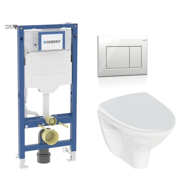 Seinä-WC-istuin IDO Glow Classic Rimfree, huuhtelukaulukseton, 49,5 cm, valkoinen