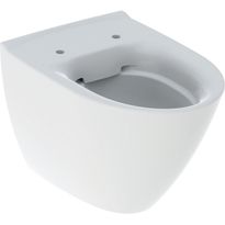 Seinä-WC-istuin IDO Glow Art Rimfree, huuhtelukaulukseton, 52 cm, valkoinen
