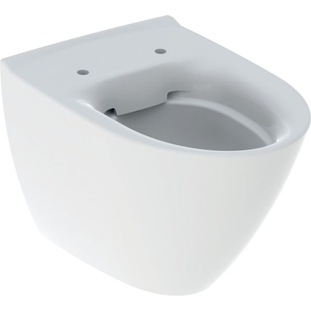 Seinä-WC-istuin IDO Glow Art Rimfree, huuhtelukaulukseton, 52 cm, valkoinen