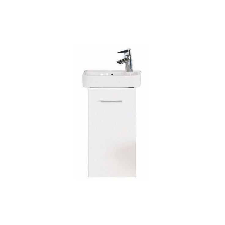 Allaskaappi pesualtaalla IDO Glow 400, oikea, valkoinen