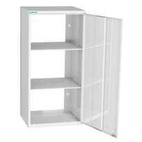 Hyllykaappi Polaria 400x850x350 mm, yläkaappi oikeakätinen, 2 hyllyä, valkoinen