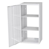 Hyllykaappi Polaria 400x850x350 mm, alakaappi vasenkätinen, 2 hyllyä, valkoinen