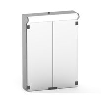 Peilikaappi LED-valaisimella Polaria Lumena, pistorasia oikea, vikavirtasuojattu, harmaa, eri kokoja