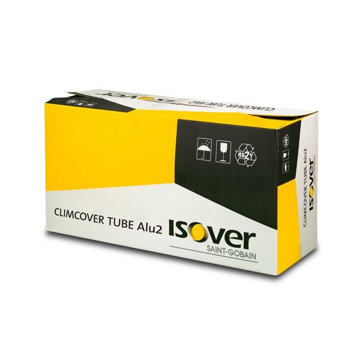 Kanavaeriste ISOVER CLIMCOVER TUBE Alu2, 125/100mm, 3,6 m
