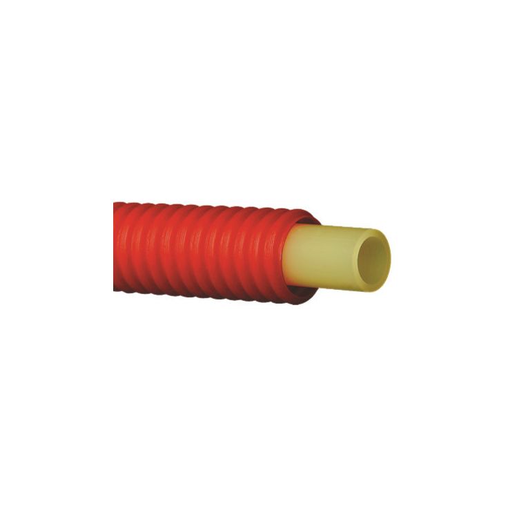 Käyttövesiputki Pex-C 15x2,5 mm punaisessa 23/28 suojaputkessa 50 m