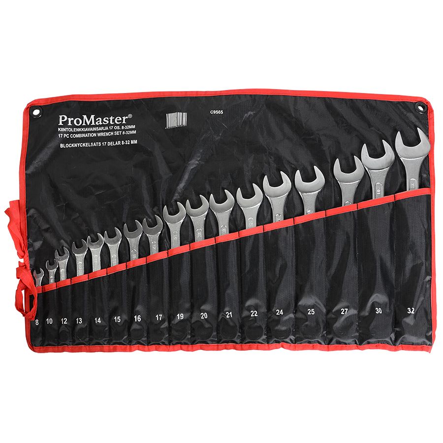 Kiintolenkkiavainsarja ProMaster, 17 osainen, 8-32mm