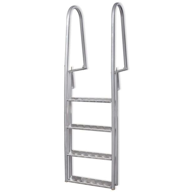 Laituri-/uima-allastikkaat 4 porrasta alumiini 170 cm_1