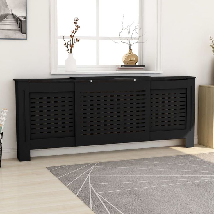 Lämpöpatterin suoja musta mdf 205 cm_1