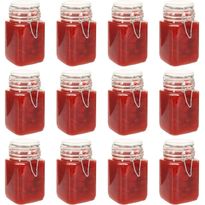Lasiset hillopurkit lukolla 12 kpl 260 ml