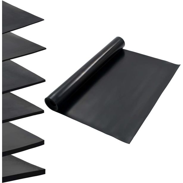 Lattiamatto liukumaton kumi 1 2x5 m 3mm sileä