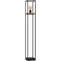 Lattiavalaisin Eglo Libertad, 128,5cm, musta/puu