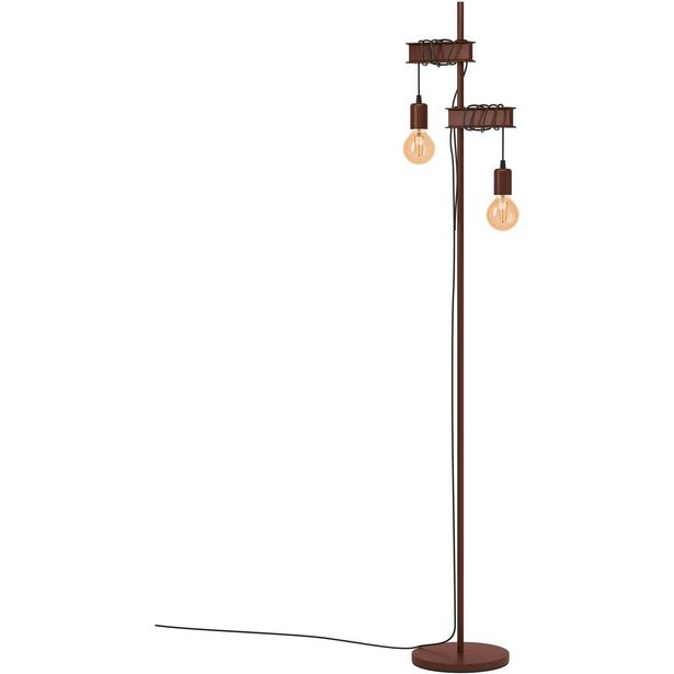 Lattiavalaisin Eglo Vintage Townshend 4 169cm antiikinruskea