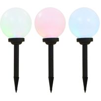 Led-aurinkokennovalaisin 3kpl väriä vaihtava pyöreä 20cm rgb