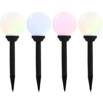 Led-aurinkokennovalaisin 4kpl väriä vaihtava pyöreä 15cm rgb