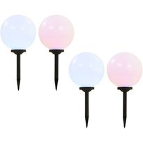 Led-aurinkokennovalaisin 4kpl väriä vaihtava pyöreä 30cm rgb