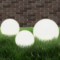Led-pallovalaisimet 3 kpl 20/30/40 cm akryyli, Verkkokaupan poistotuote