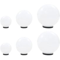 Led-pallovalaisinsarja 6 kpl 20/30/40 cm akryyli