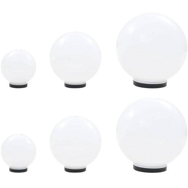 Led-pallovalaisinsarja 6 kpl 20/30/40 cm akryyli_1