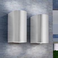 Led-seinävalaisimet ulkotiloihin 2 kpl pyöreä ylös/alas