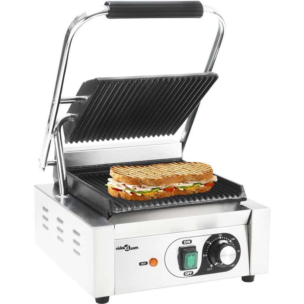 Leipägrilli uritettu ruostumaton teräs 1800 w 32x41x19 cm