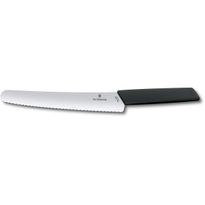 Leipäveitsi Victorinox Swiss Modern, 22cm, sahalaita, musta