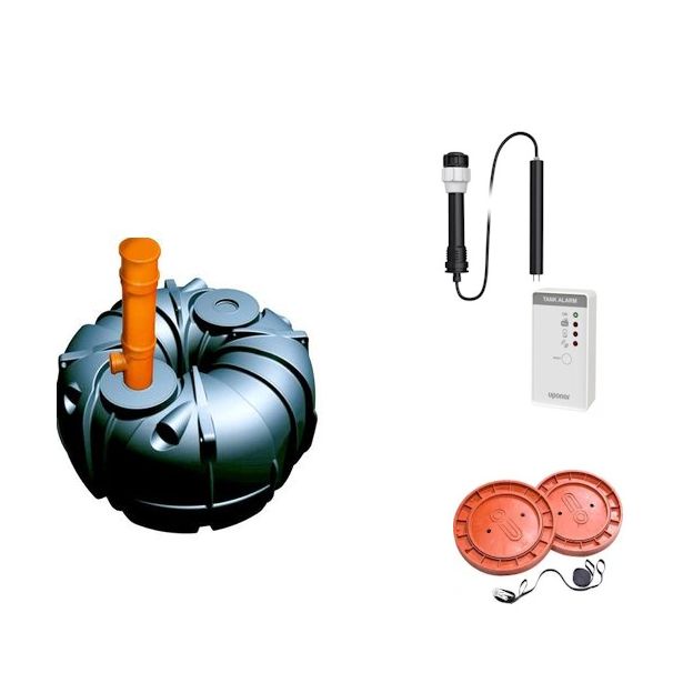 Lokasäiliöpaketti Uponor sis. umpisäiliö 5300l + täyttymishälytin + 3kpl ankkurointipaketti