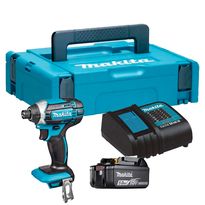 Iskevä akkuruuvinväännin Makita LXT DTD152, 165Nm, 18V, 5.0Ah akulla + Makpac 1, Verkkokaupan poistotuote