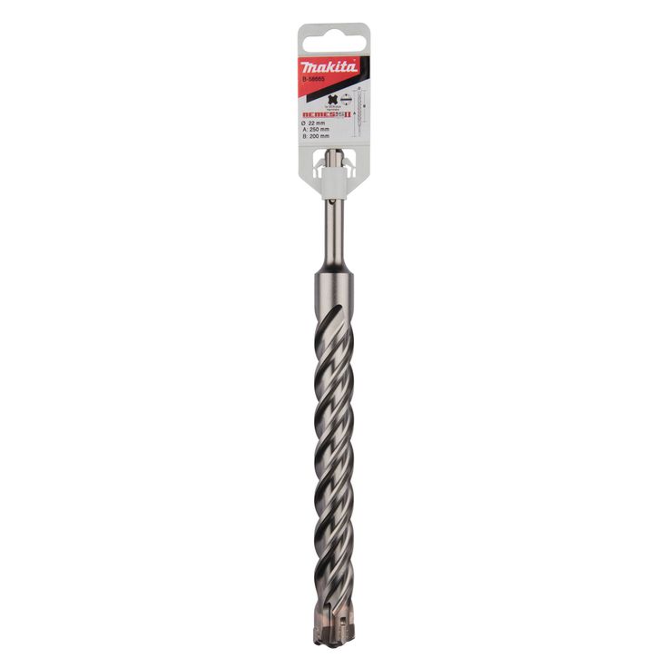 Poranterä Makita Nemesis2 B-58665, SDS-Plus, 22x250mm, 4-leikkuinen