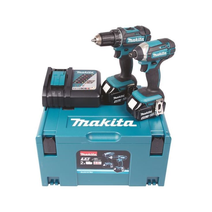 Akkukonesarja Makita LXT DDF482+DTD152, 18V, 2x4.0Ah akuilla + Makpac