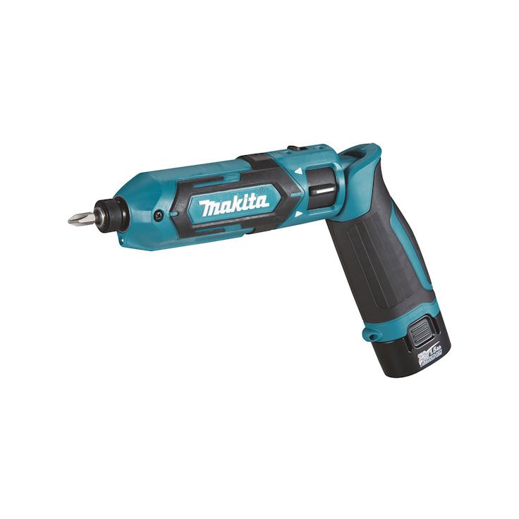 Iskevä sauvaruuvinväännin Makita TD022DSJ, 7.2V, 2x1.5Ah akuilla + laukku