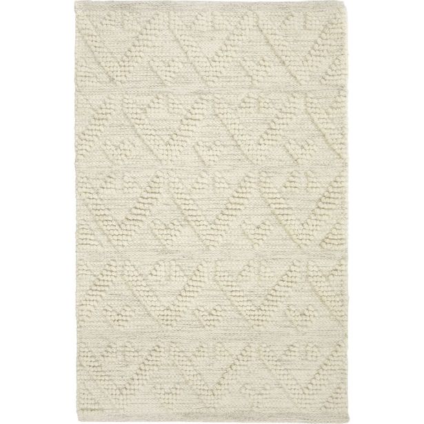 Villamatto Helmi, 60x120cm, luonnonvalkoinen
