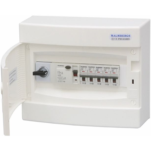 Ryhmäkeskus Malmbergs 1x12 modulia, IP40, pinta-asennus, Verkkokaupan poistotuote