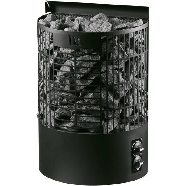 Sähkökiuas Mondex Teno M, 9kW, 8-13m³, kiinteä ohjaus, musta