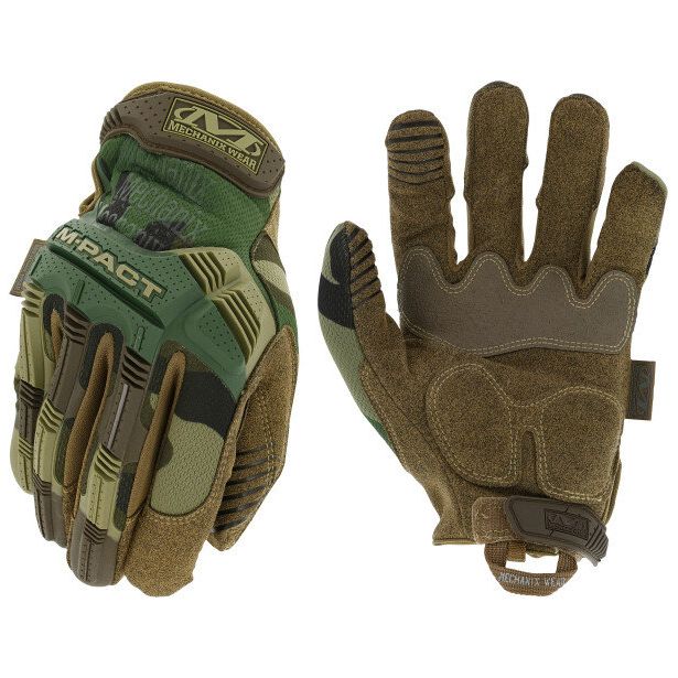 Työhanskat Mechanix Wear M-Pact® Woodland Camo, koko S