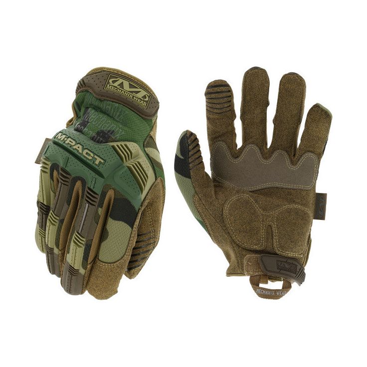 Työhanskat Mechanix Wear M-Pact® Woodland Camo, koko S