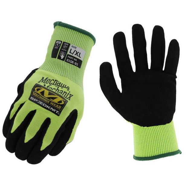 Työhanskat Mechanix Wear Hi-Viz SpeedKnit Utility, koko M