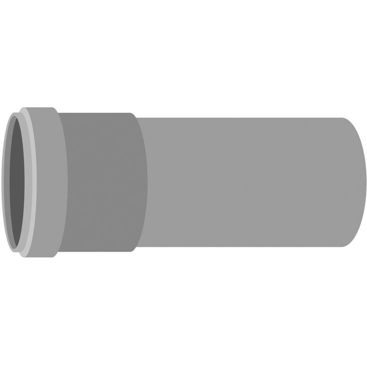 Viemärin muhviputki Meltex, HT, Ø75x1000 mm