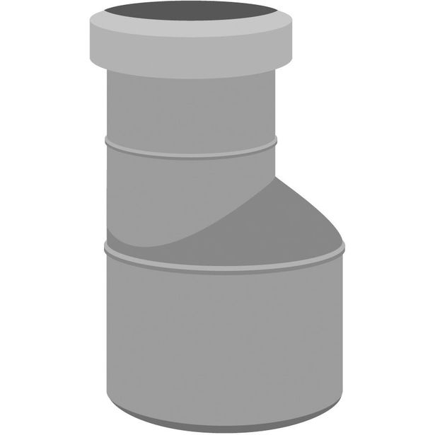 Viemärin supistusyhde Meltex, HT, Ø110/75 mm, pitkä